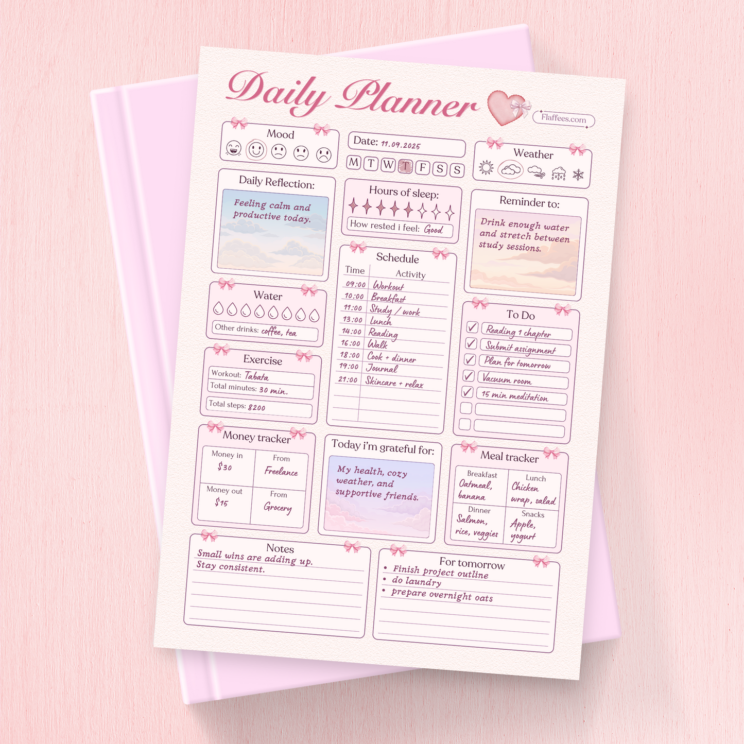 Coquette Daily Planner