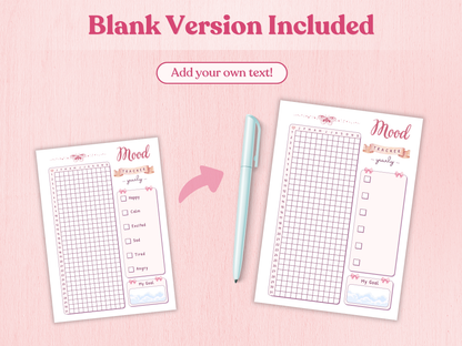 Coquette Yearly Tracker Bundle | 40+ Aesthetic Pages