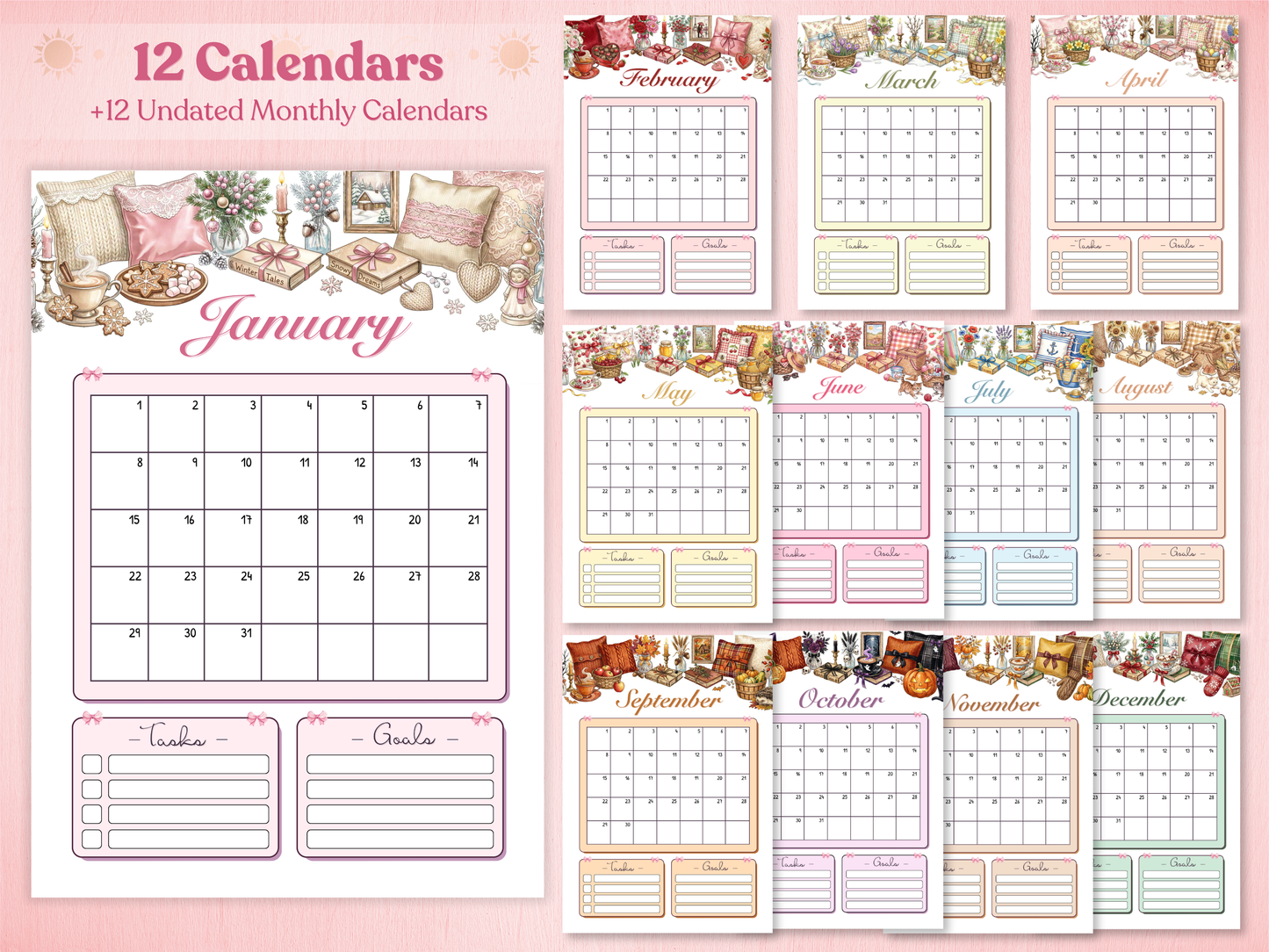 Ultimate 2026 Coquette Bullet Journal Bundle (145+ Pages) | Printable & Digital