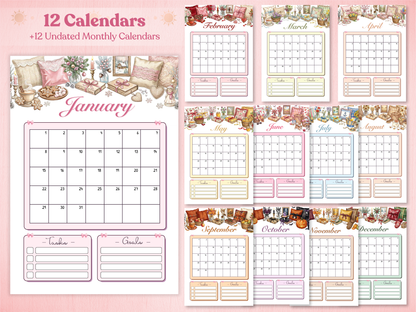 Ultimate 2026 Coquette Bullet Journal Bundle (145+ Pages) | Printable & Digital