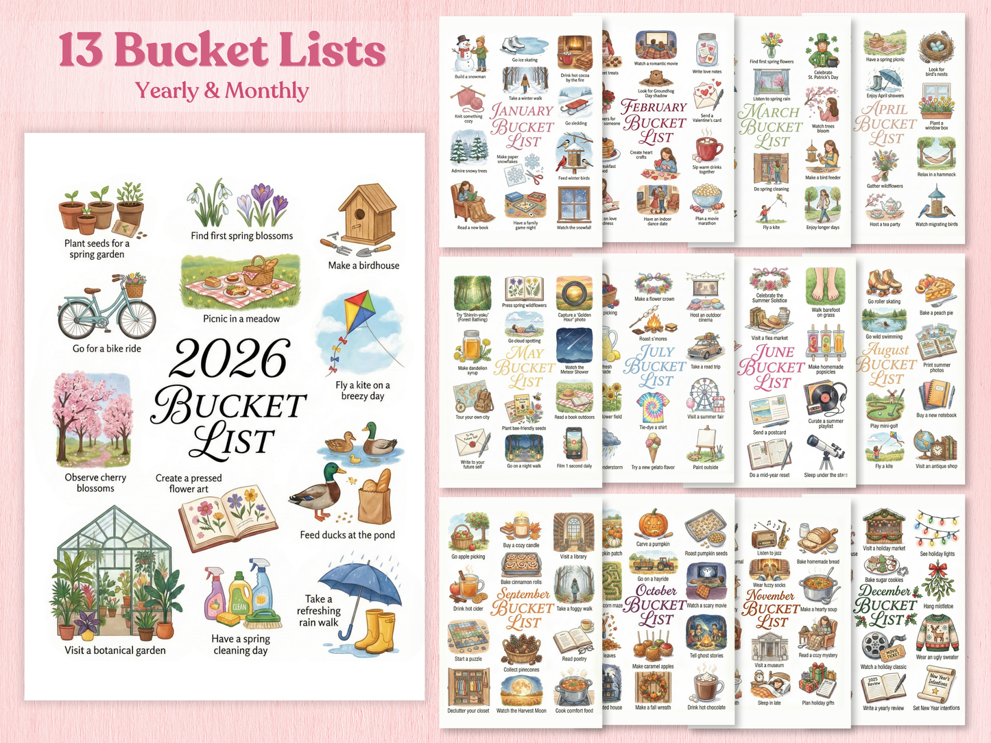 Ultimate 2026 Coquette Bullet Journal Bundle (145+ Pages) | Printable & Digital