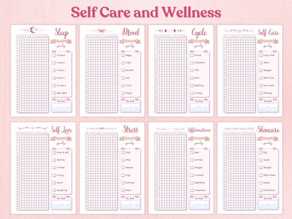 Coquette Yearly Tracker Bundle | 40+ Aesthetic Pages