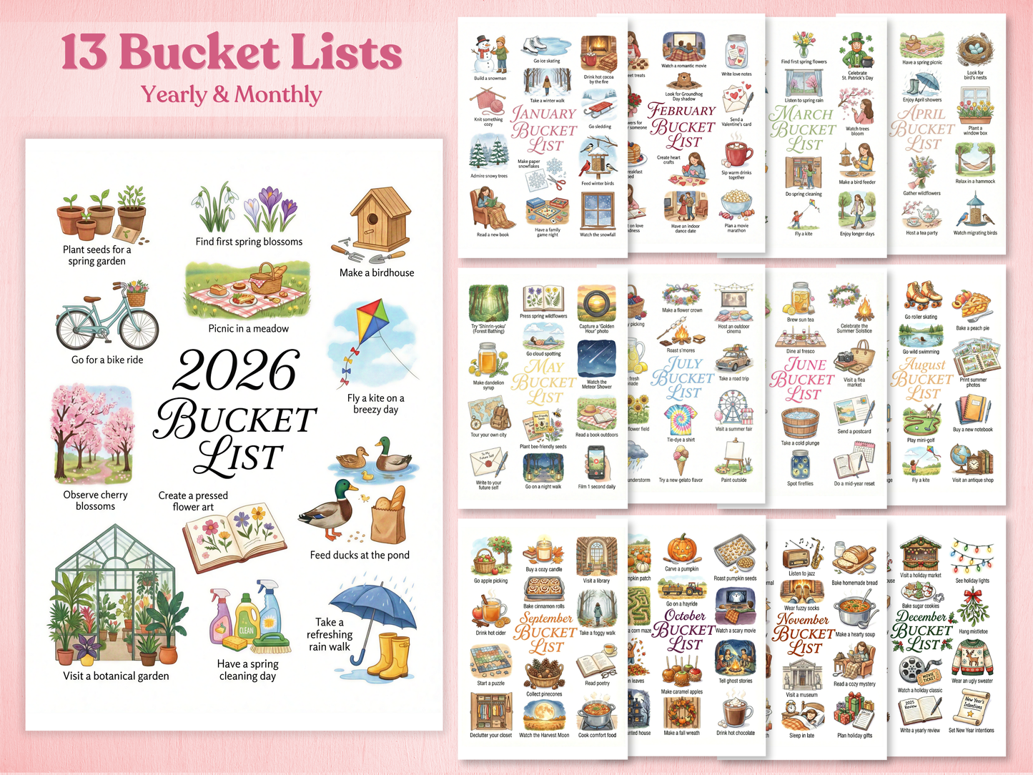 Ultimate 2026 Coquette Bullet Journal Bundle (145+ Pages) | Printable & Digital