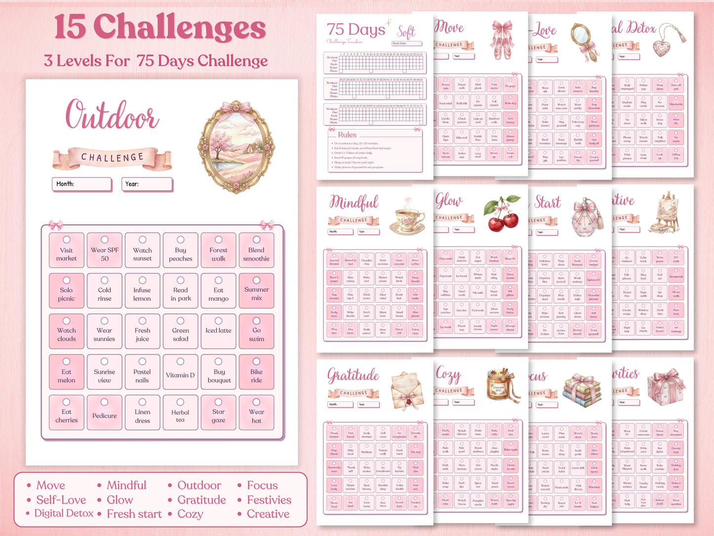 Ultimate 2026 Coquette Bullet Journal Bundle (145+ Pages) | Printable & Digital