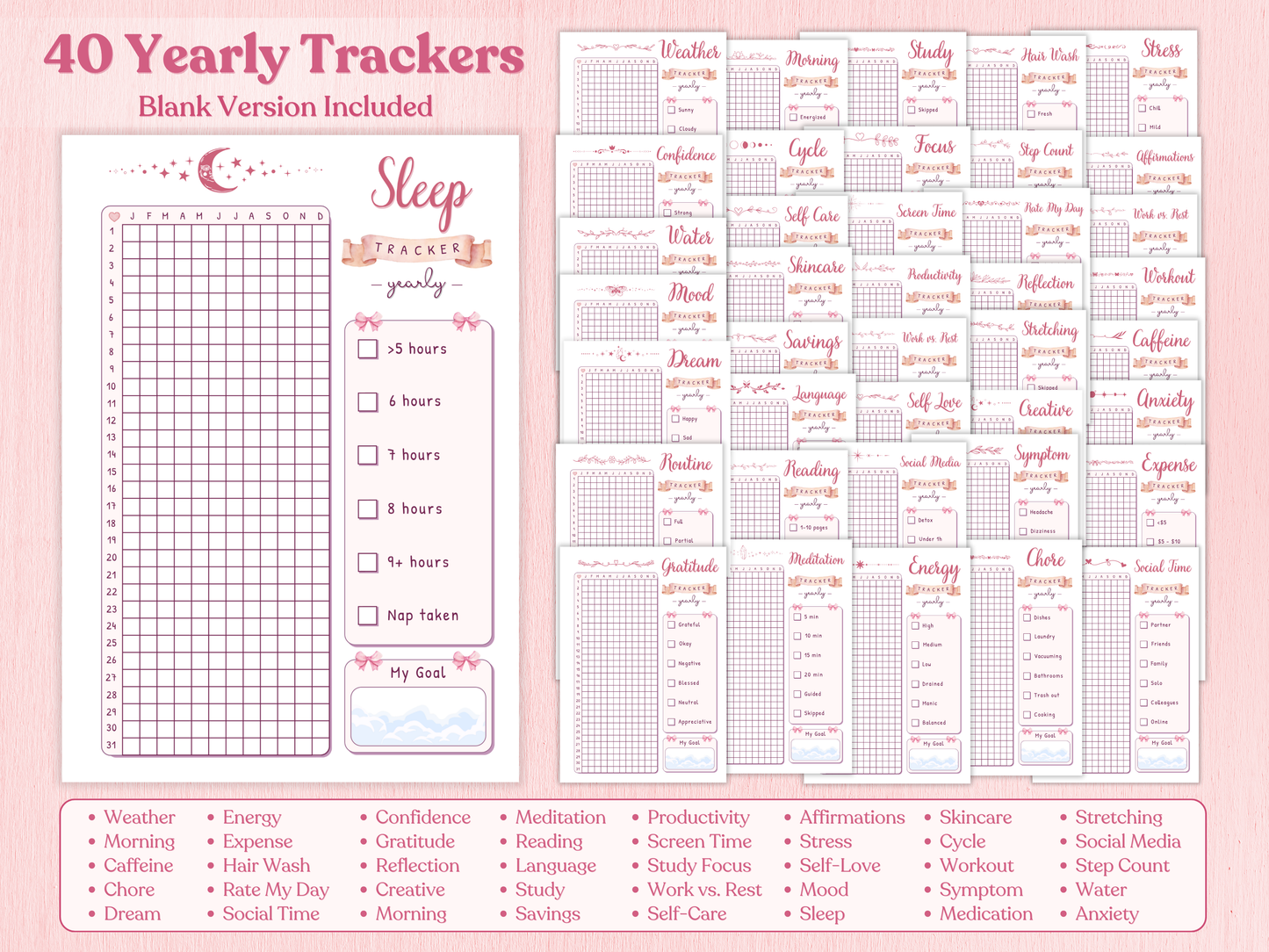 Ultimate 2026 Coquette Bullet Journal Bundle (145+ Pages) | Printable & Digital