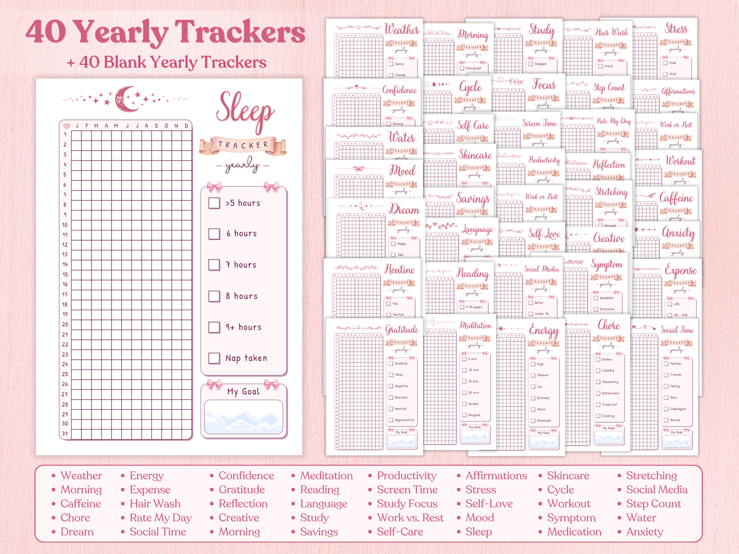 Ultimate 2026 Coquette Bullet Journal Bundle (145+ Pages) | Printable & Digital