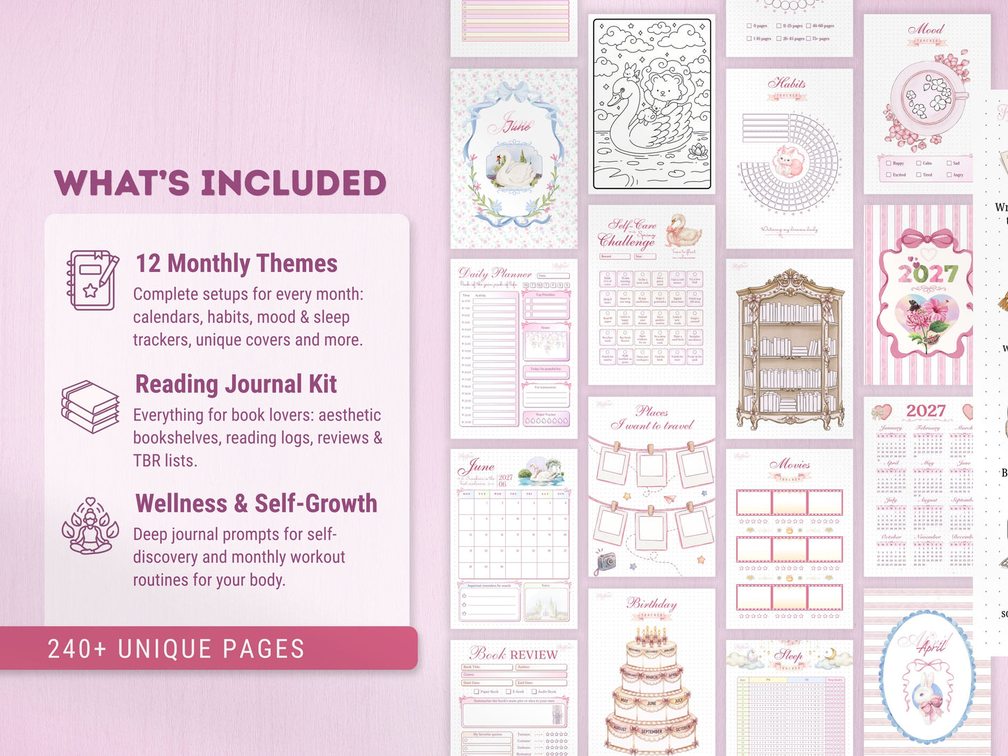 2026-2027 Coquette Bullet Journal Bundle | Printable & Digital All-in-One Planner