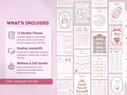 2026-2027 Coquette Bullet Journal Bundle | Printable & Digital All-in-One Planner