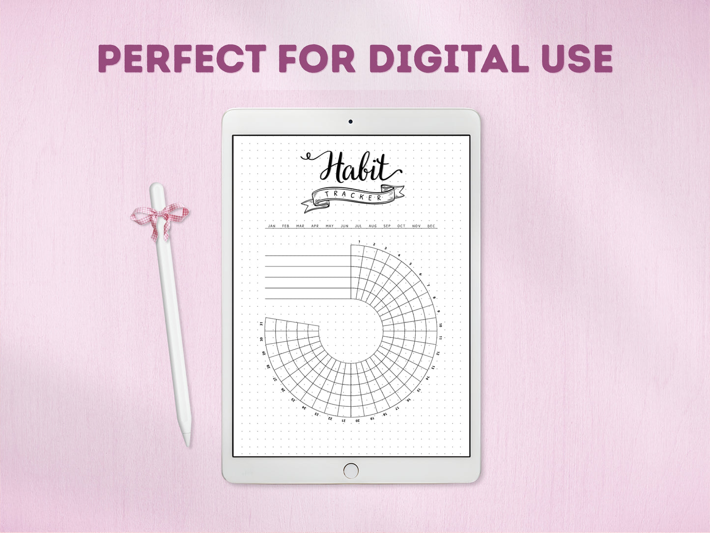 Premade Minimalist Circular Habit Tracker