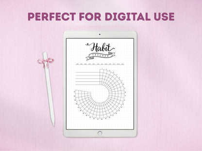 Premade Minimalist Circular Habit Tracker
