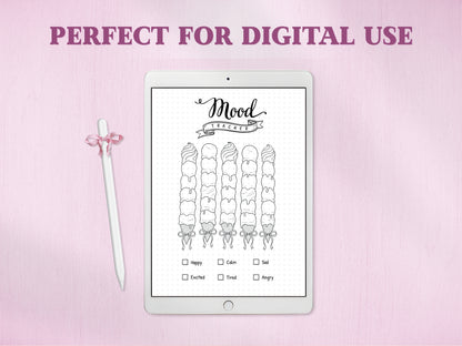 Premade Coquette Ice Cream Mood Tracker