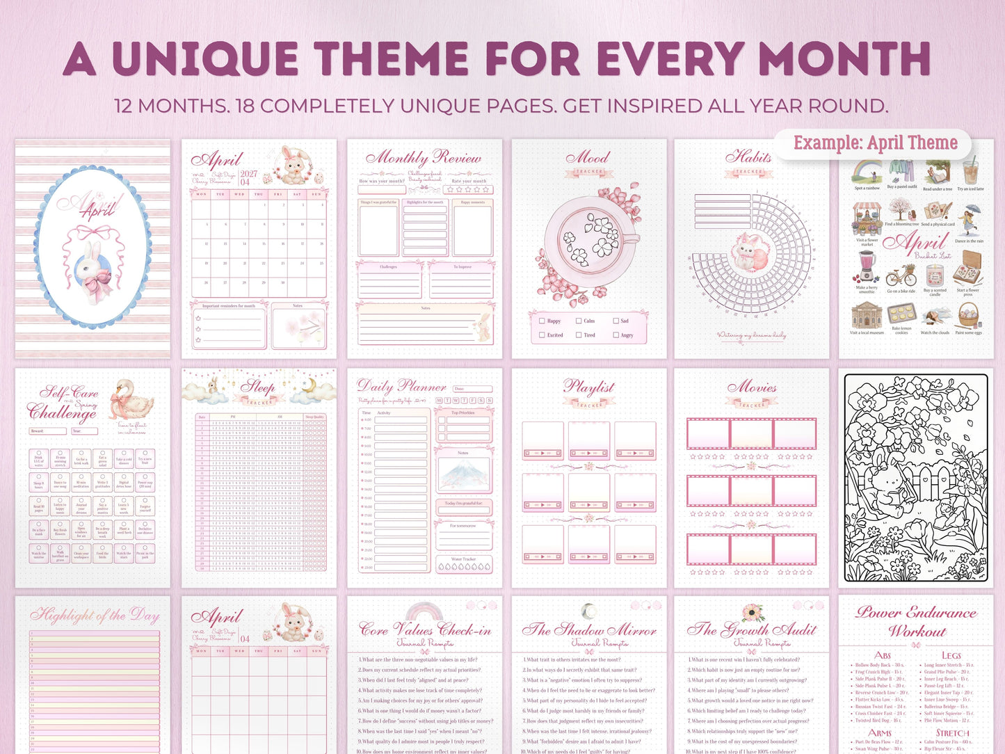 2026-2027 Coquette Bullet Journal Bundle | Printable & Digital All-in-One Planner