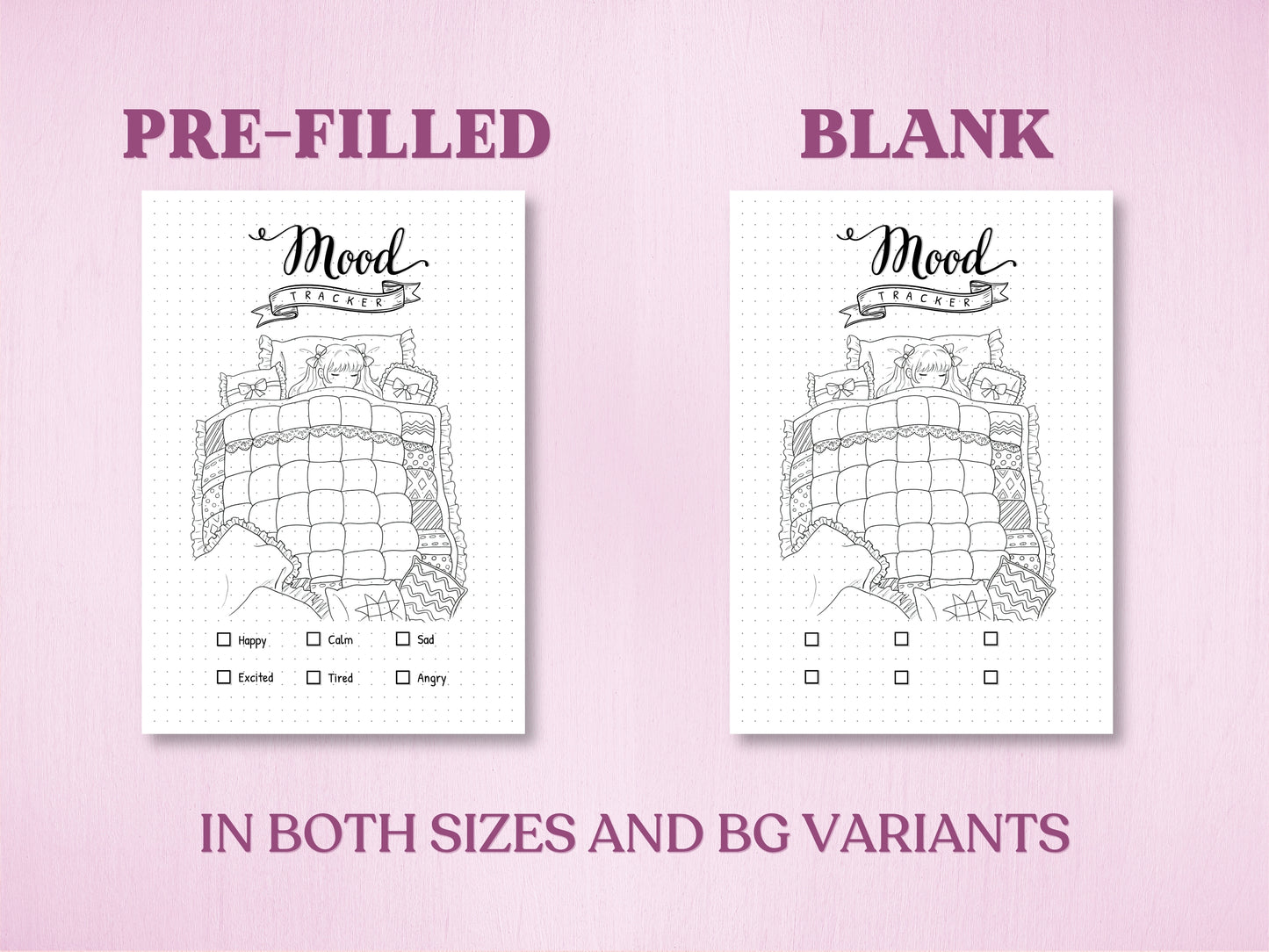 Premade Coquette Bed Mood Tracker