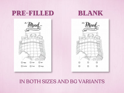 Premade Coquette Bed Mood Tracker