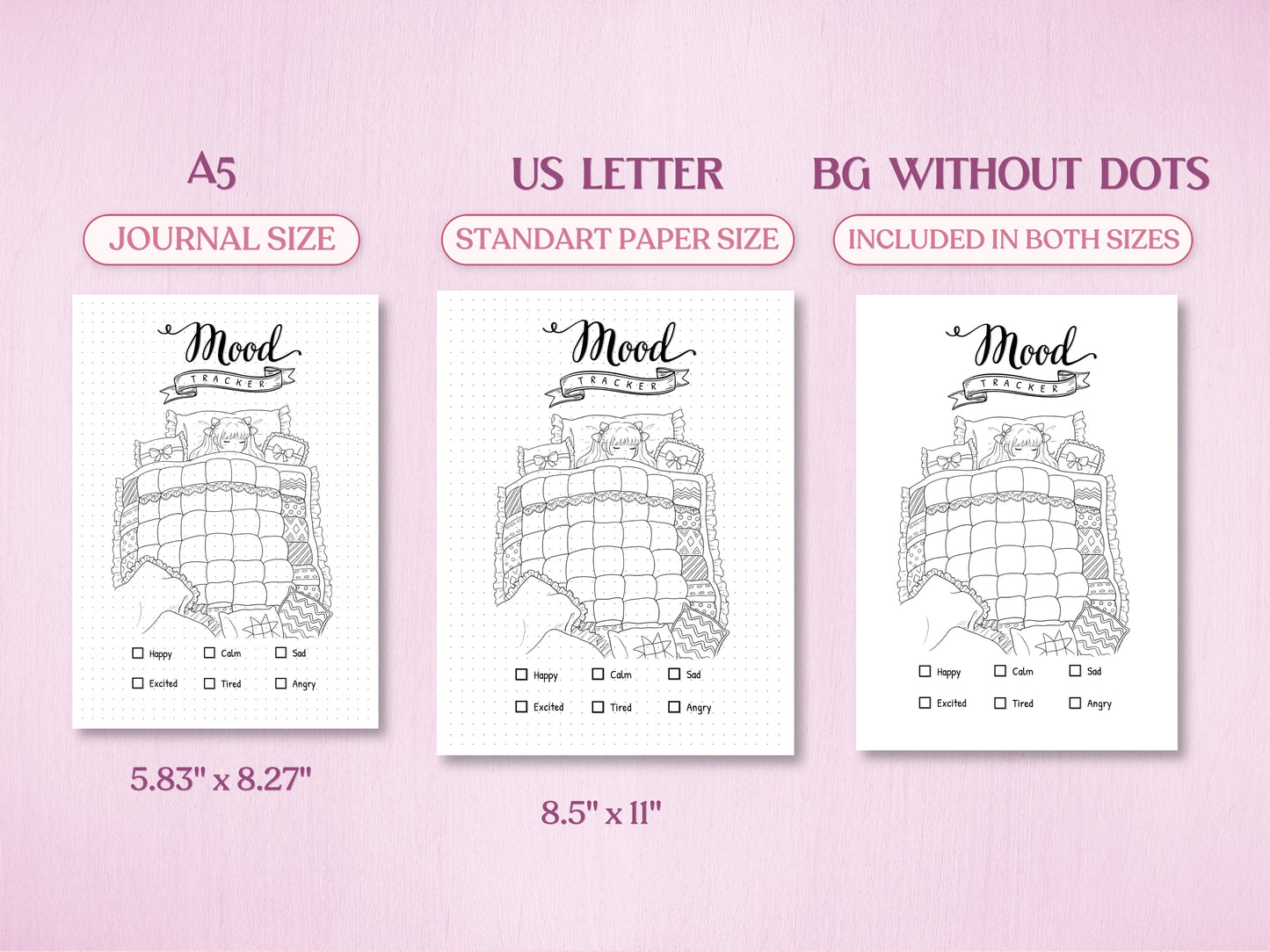 Premade Coquette Bed Mood Tracker
