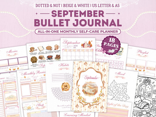 Pre-made September Bullet Journal Bundle