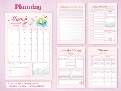 March Aesthetic Bullet Journal Setup