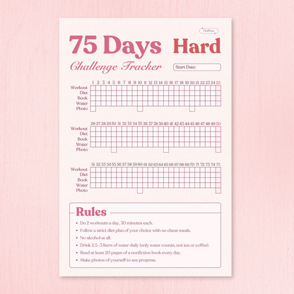 Free 75 Days Challenge Tracker Kit
