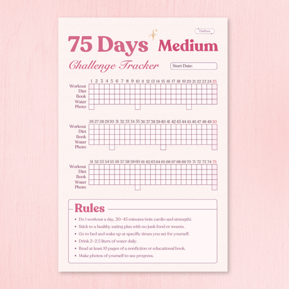 Free 75 Days Challenge Tracker Kit