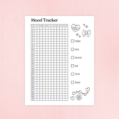 Free Printable Trackers Bundle (Mood + Weather + Sleep)